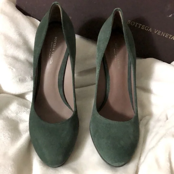 Bottega Veneta Pumps Excellent Used Forest/Jade Green  Suede